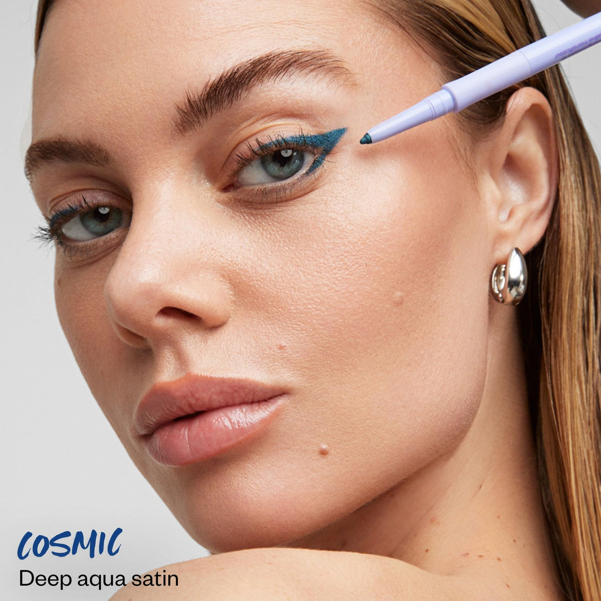 Kosas pencil closeup highlighting creamy gel texture for smooth application