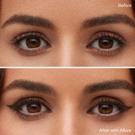 Kosas Soulgazer smudger in use softening liner for blended smoky effect