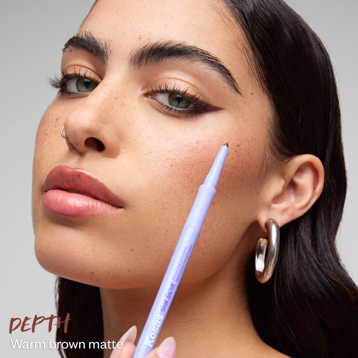 Kosas Soulgazer pencil tip close-up for precise, smooth application