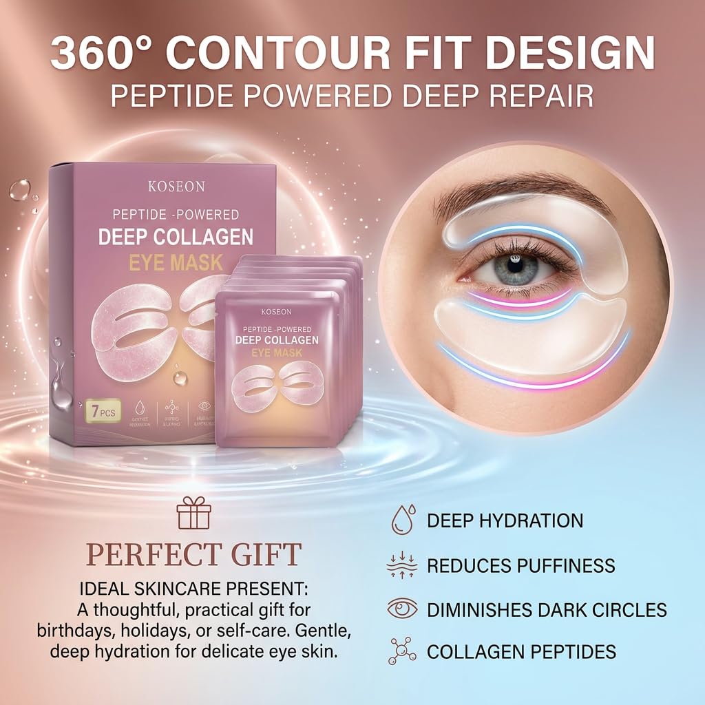 koseon eye masks set on bathroom shelf for daily routine boost