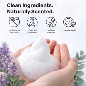 kosmatology foam texture close-up showing creamy lather that moisturizes skin