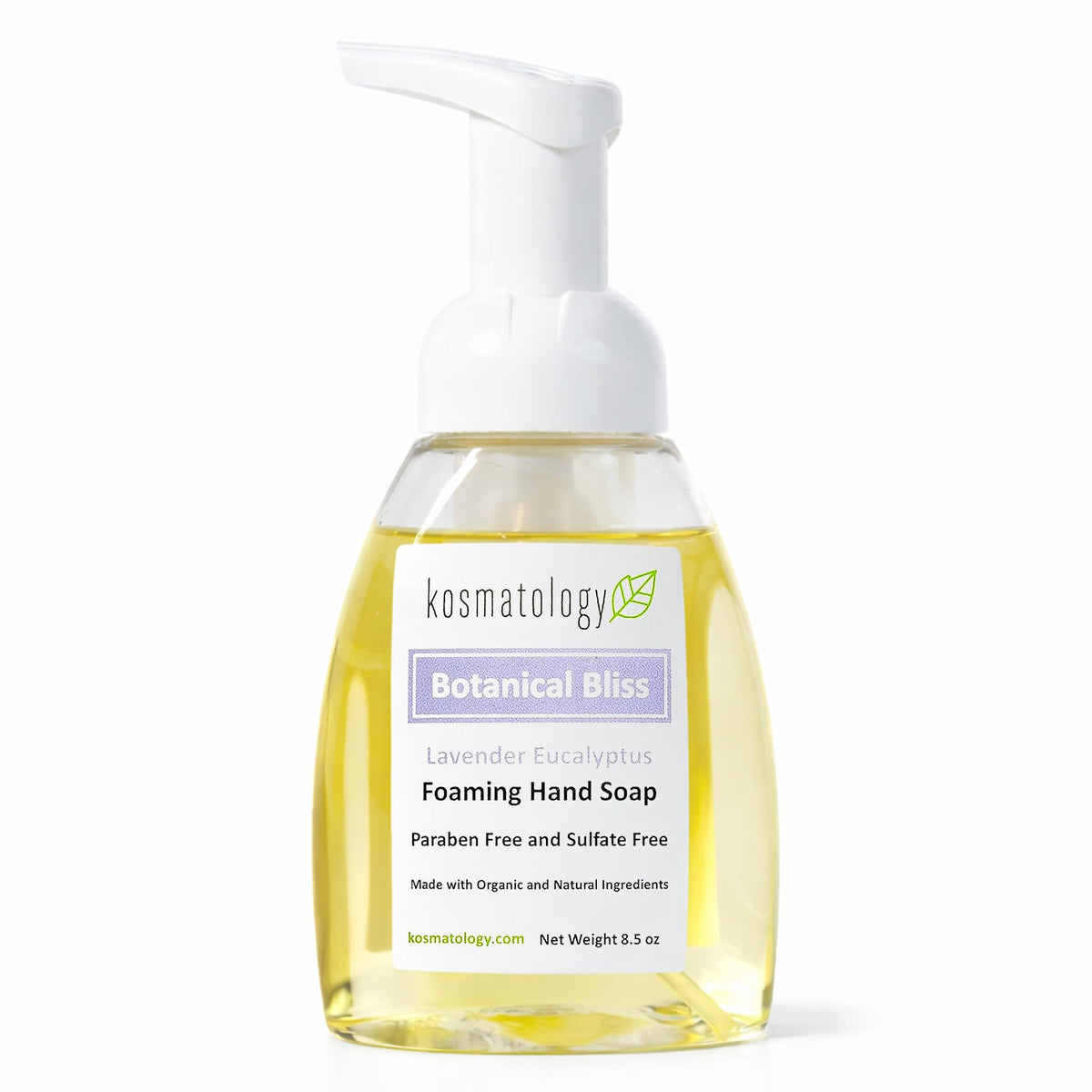 kosmatology front bottle showing Botanical Bliss label and size for clear choice