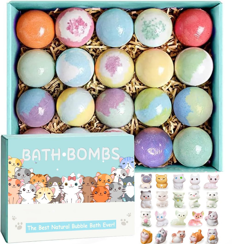kottke front box packaging showing 20 bath bombs and colorful gift box, appealing gift