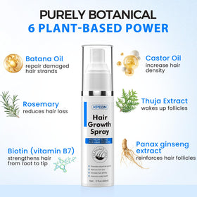 KPEBN application spray on scalp demonstrating targeted coverage and ease