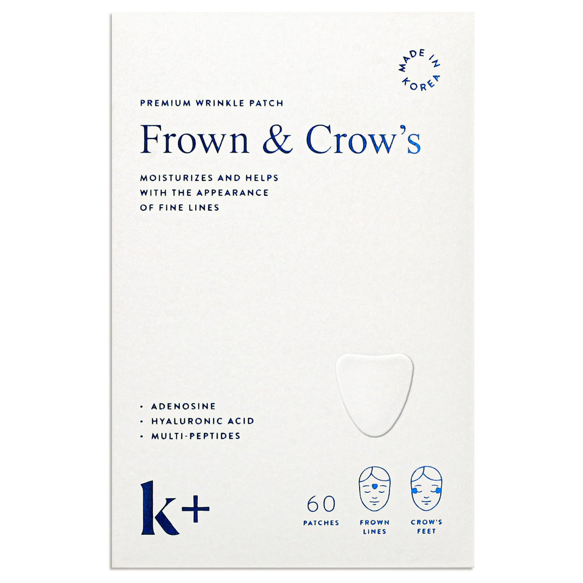KPLUS front packaging showing compact 60-count box and product branding benefits