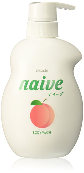 ナイーブ front bottle view showing pump and peach label for easy dispensing