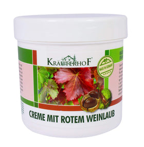 Krauterhof cream being dispensed from tube to hand showing easy application and control