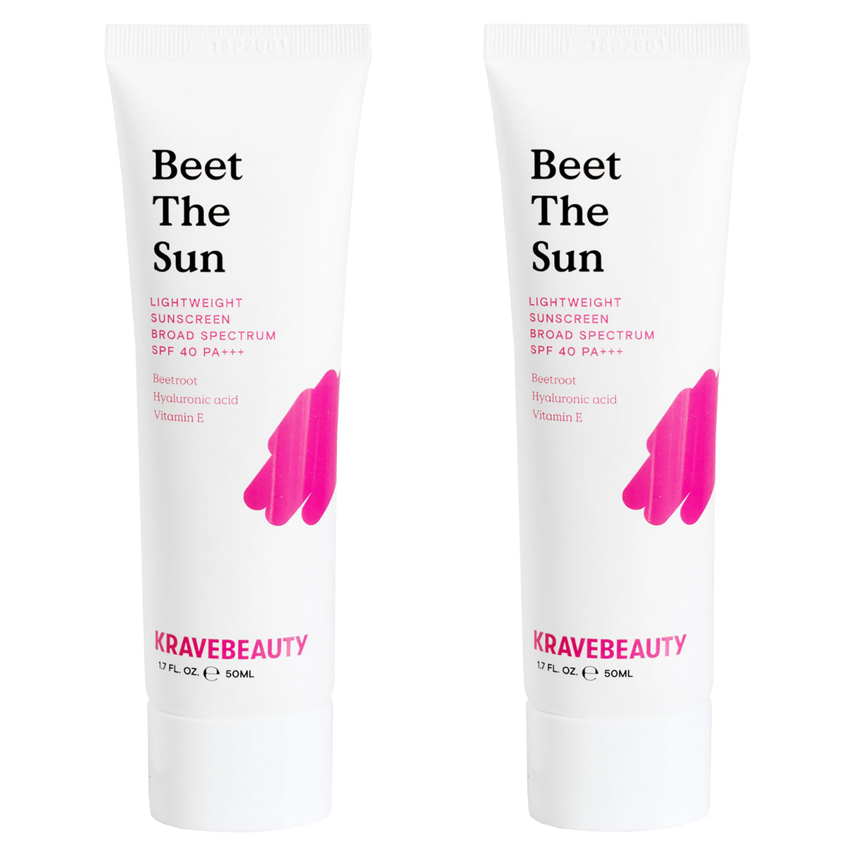 KraveBeauty front packaging two-pack showing compact tubes for travel convenience