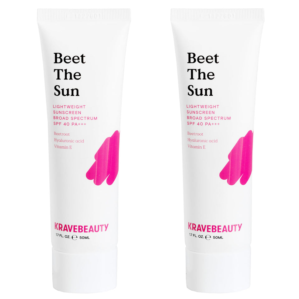 KraveBeauty front packaging two-pack showing compact tubes for travel convenience