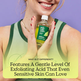 KraveBeauty applied to hand illustrating gentle exfoliation and hydration