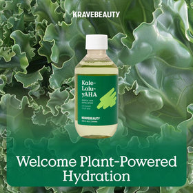 KraveBeauty with kale spinach and green tea emphasizing antioxidant benefits