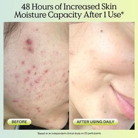 KraveBeauty close-up ingredients label, highlights matcha and hemp seed oil benefits