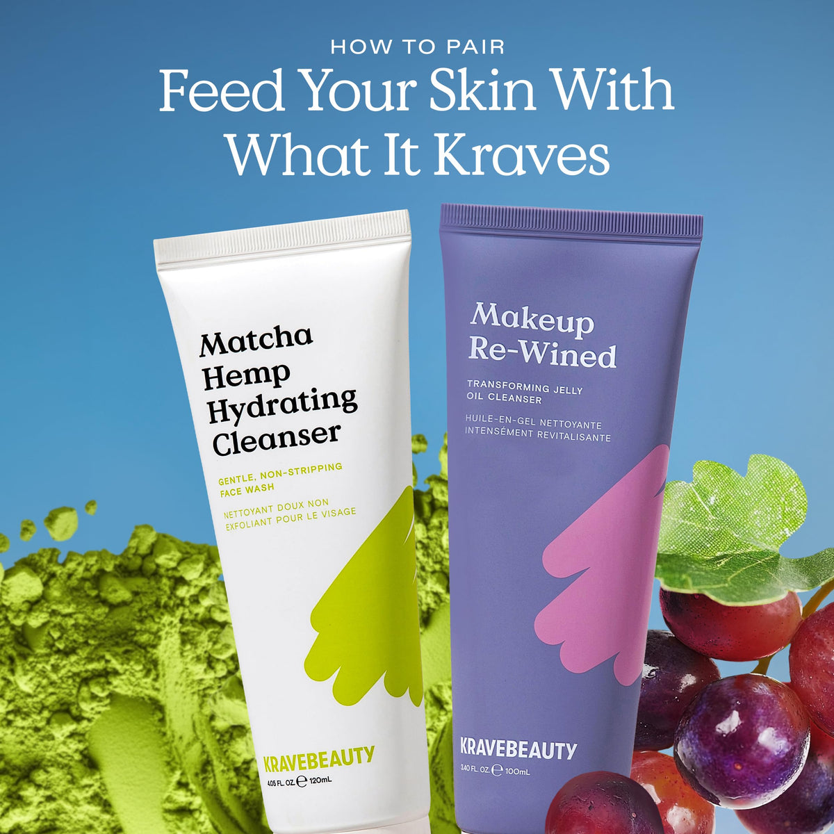 KraveBeauty tube held in hand for scale showing compact travel-ready size