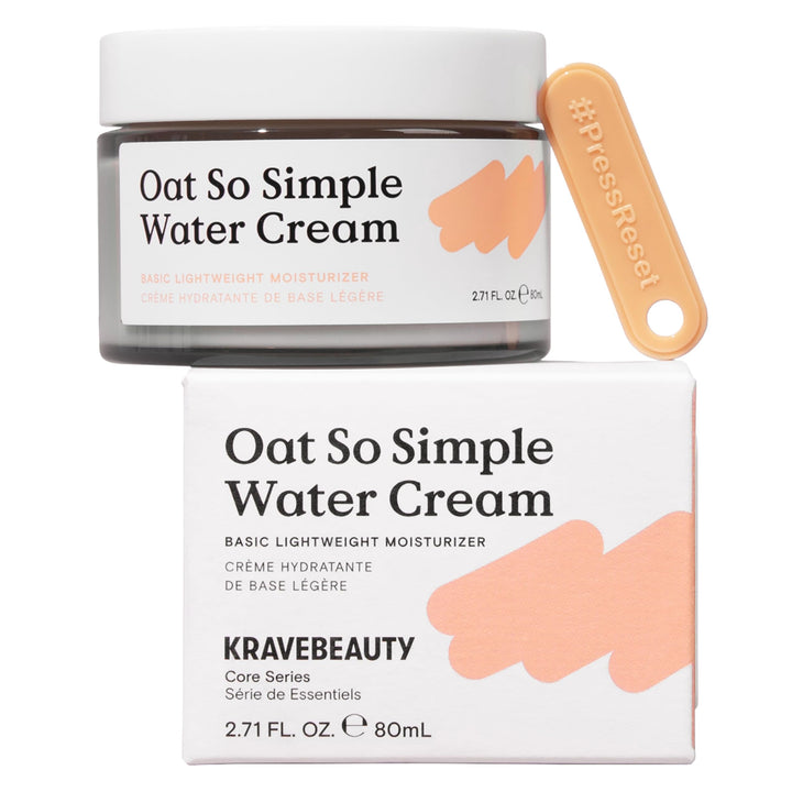 KraveBeauty front jar view showing compact 80 mL packaging and clear labeling benefit