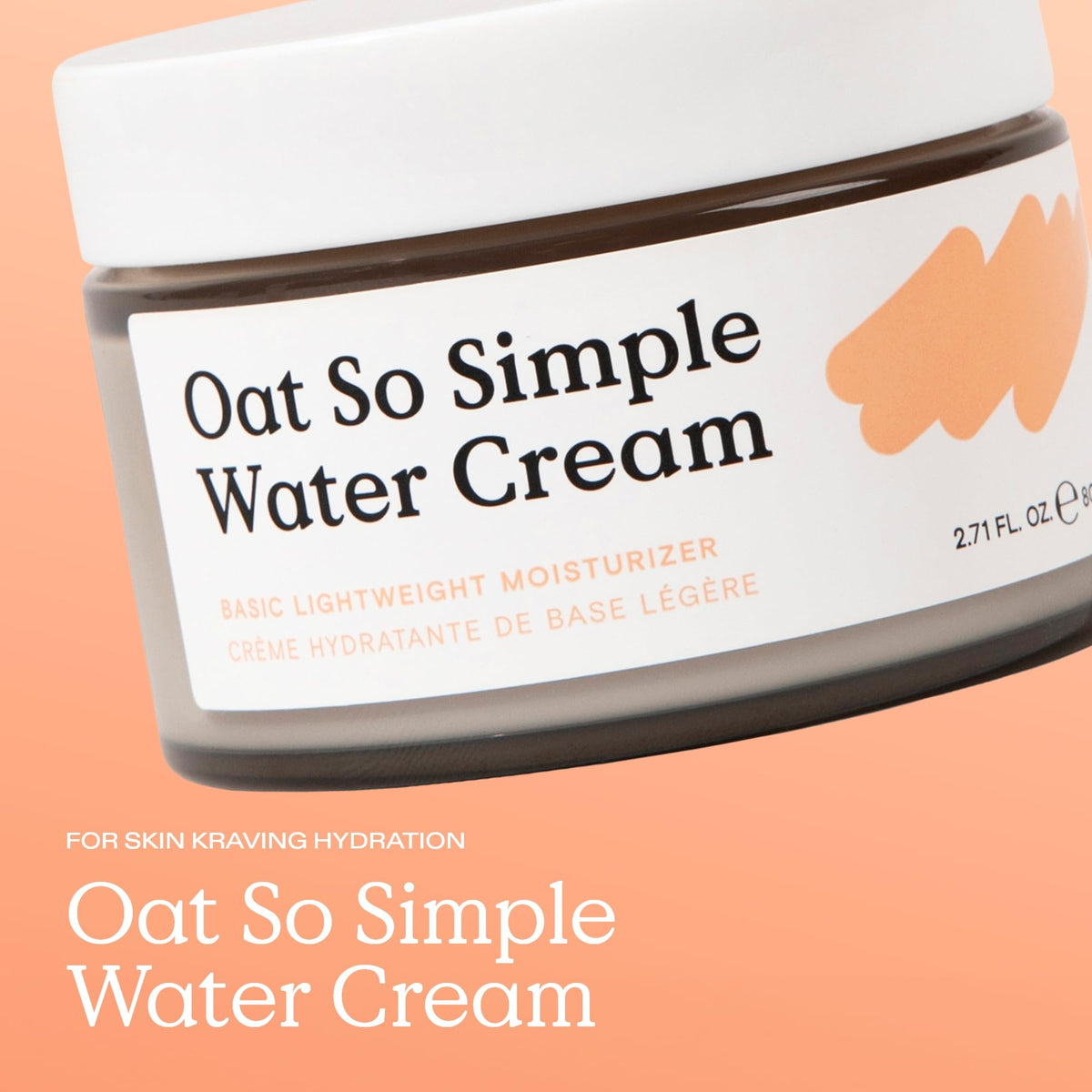 KraveBeauty cream texture swipe revealing lightweight gel-cream and quick-absorbing benefit
