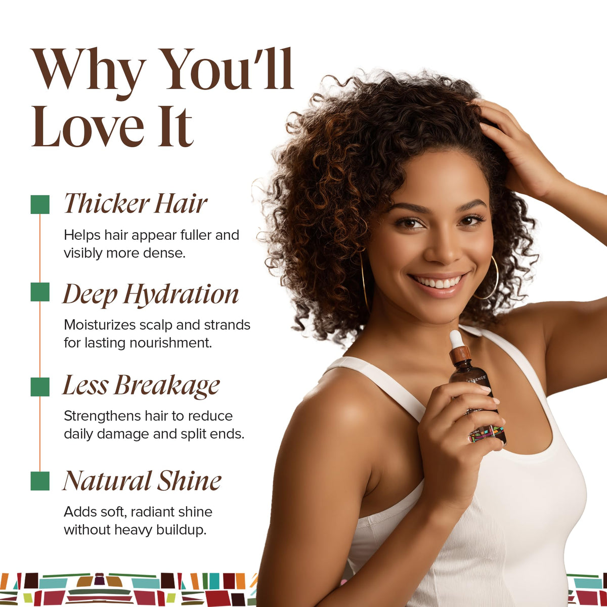 KREYÒL ESSENCE used in a hot oil hair treatment for deeper conditioning