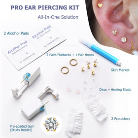 KRFY preloaded disposable piercing gun close-up showing hygienic single-use design
