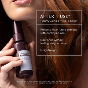 Kristin Ess application on damp hair demonstrating targeted mid-lengths to ends repair benefit