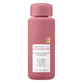 Kristin Ess biotin shampoo front bottle showing product and benefits