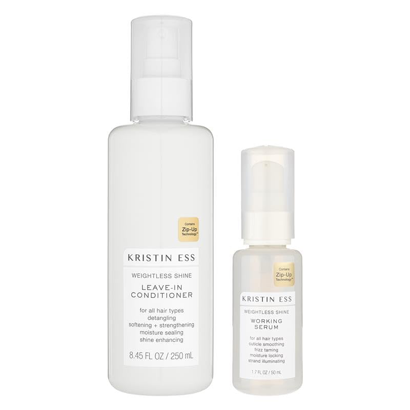 Kristin Ess bundle front packaging showing both products and clear benefits