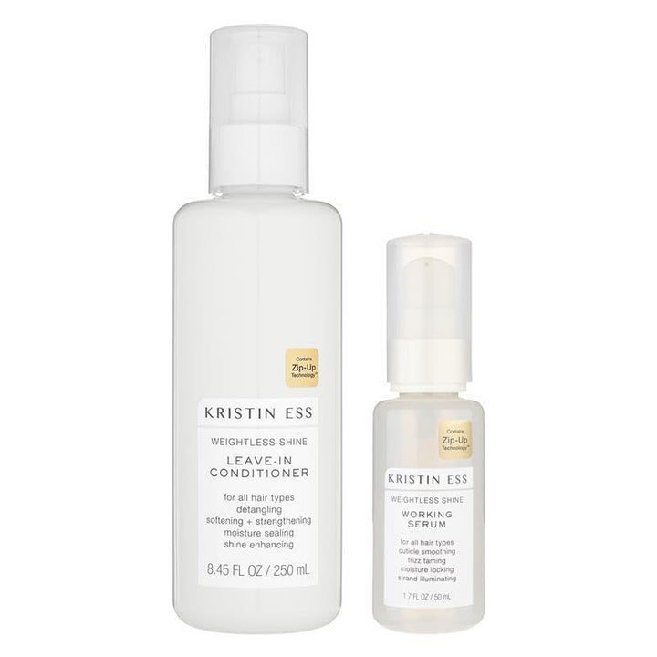 Kristin Ess bundle front packaging showing both products and clear benefits