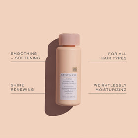 Kristin Ess conditioner cream texture demonstrating moisturizing slip