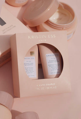 Kristin Ess conditioner creamy texture closeup illustrating smoothing moisture and detangling benefit