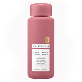 Kristin Ess front bottle image showing product and branding benefits of strengthening hair