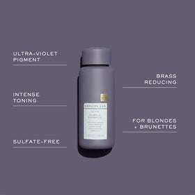 Kristin Ess shampoo and conditioner bottles side by side for scale, travel-friendly sizes