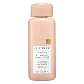 Kristin Ess front packaging of the conditioner and leave-in for easy identification and benefits