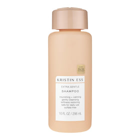 Kristin Ess front bottle showing gentle shampoo and benefits