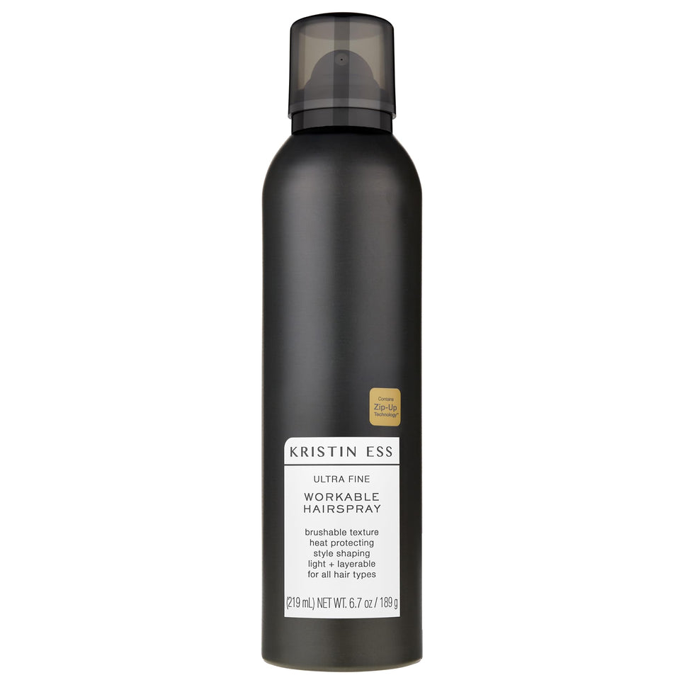 Kristin Ess front canister showing label and matte finish benefit