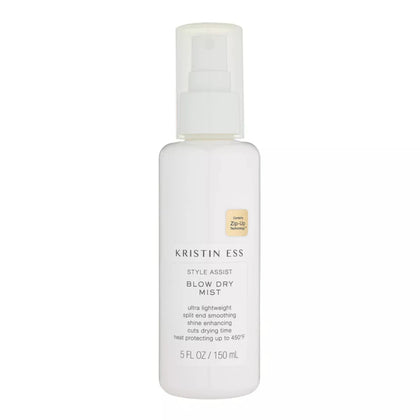 Kristin Ess front packaging showing hydrating heat spray protection and shine