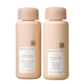 Kristin Ess front packaging showing set and salon-quality benefits