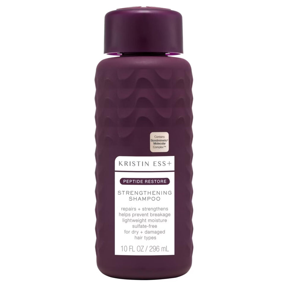 Kristin Ess front packaging showing bottle and label with product benefits