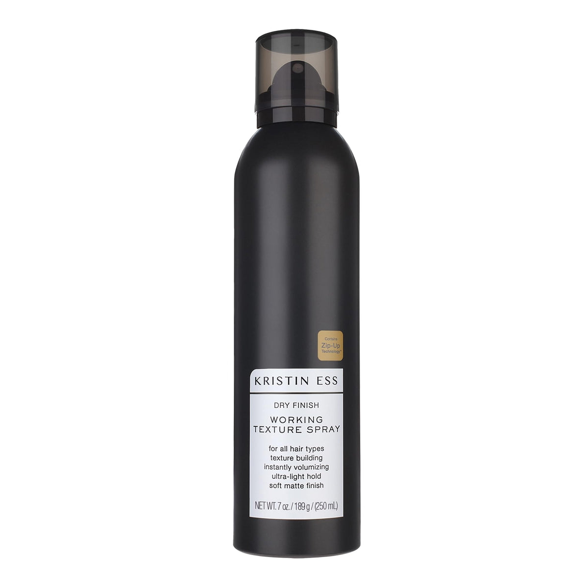Kristin Ess front packaging showing 7oz can and label benefit