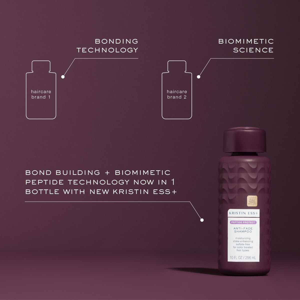 Kristin Ess hydrolyzed quinoa and soybean oil visual highlighting color boost
