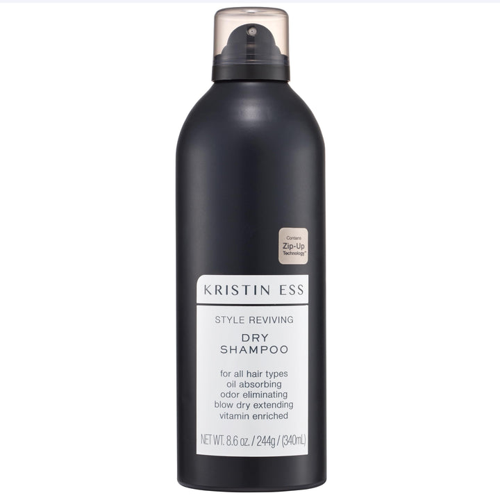 Kristin Ess front packaging shows jumbo can and product benefit volume