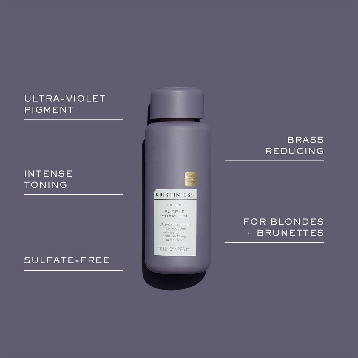 Kristin Ess shampoo foamy lather demonstrating toning action and coverage