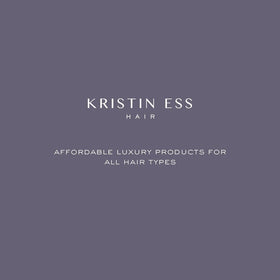 Kristin Ess styled bathroom shelf with set, elevates hair care routine