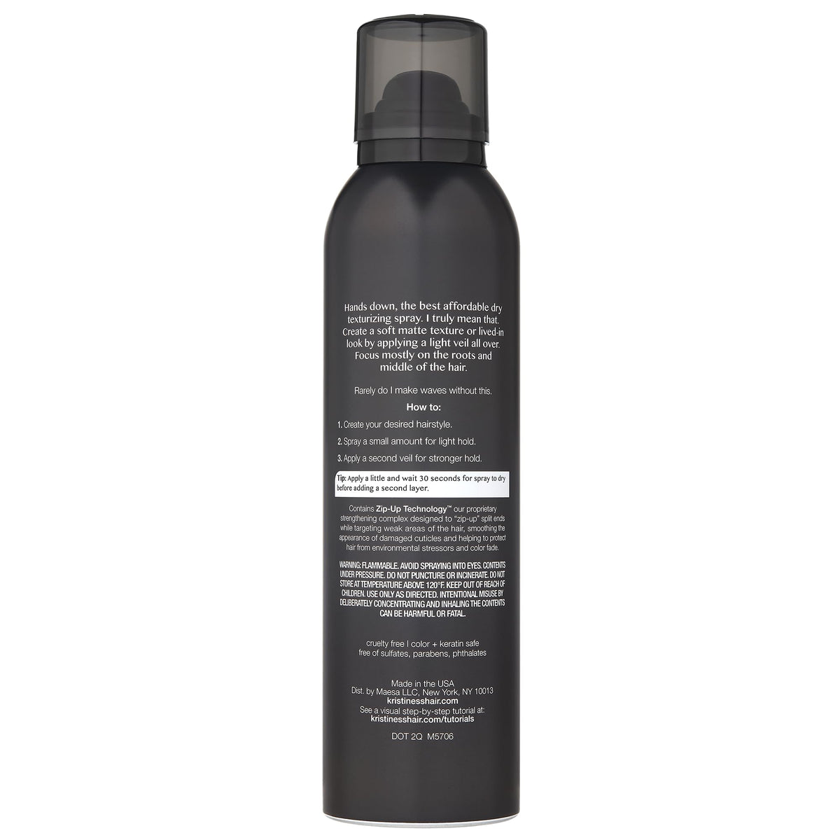 Kristin Ess nozzle closeup demonstrating fine mist for even coverage