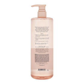 Kristin Ess pump dispensing shampoo to illustrate easy single-hand use and control