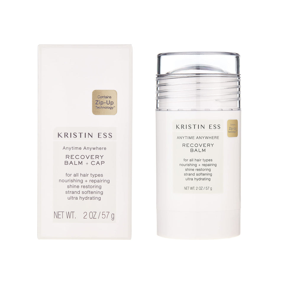Kristin Ess recovery balm front label shows product and size benefit