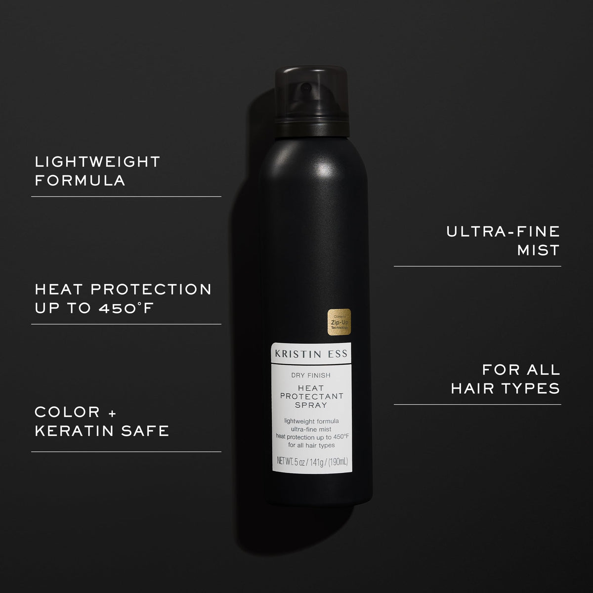 kristin ess spray in use during blowout to reduce frizz and smooth hair