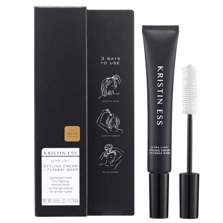 Kristin Ess taming wand front packaging showing compact benefit