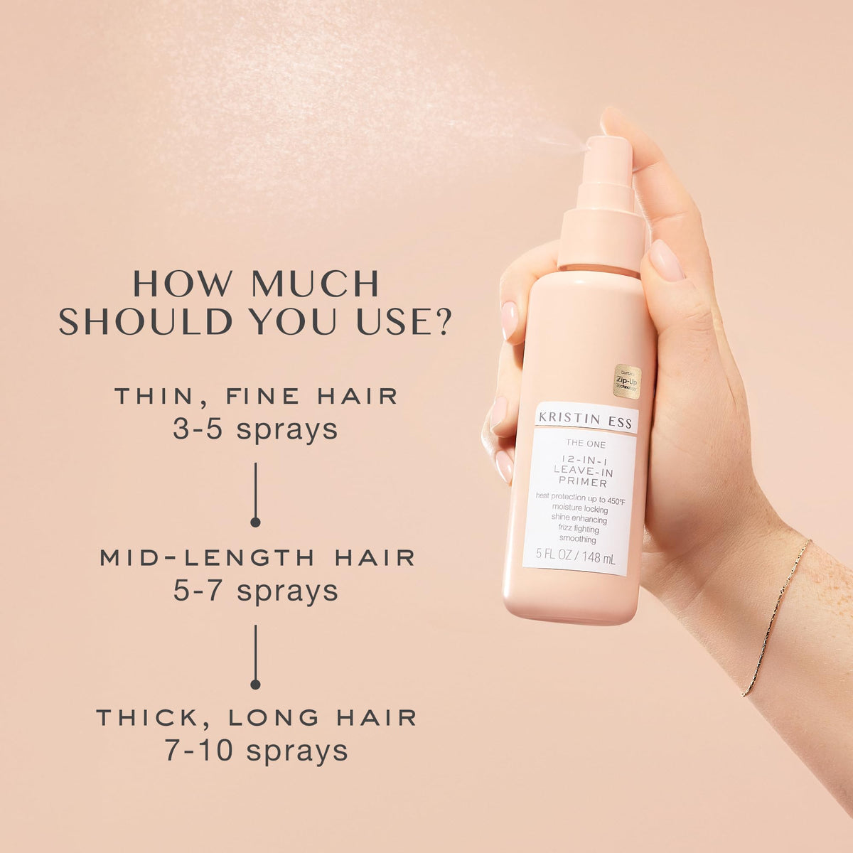 Kristin Ess texture shot with quinoa ingredient highlighting strengthening