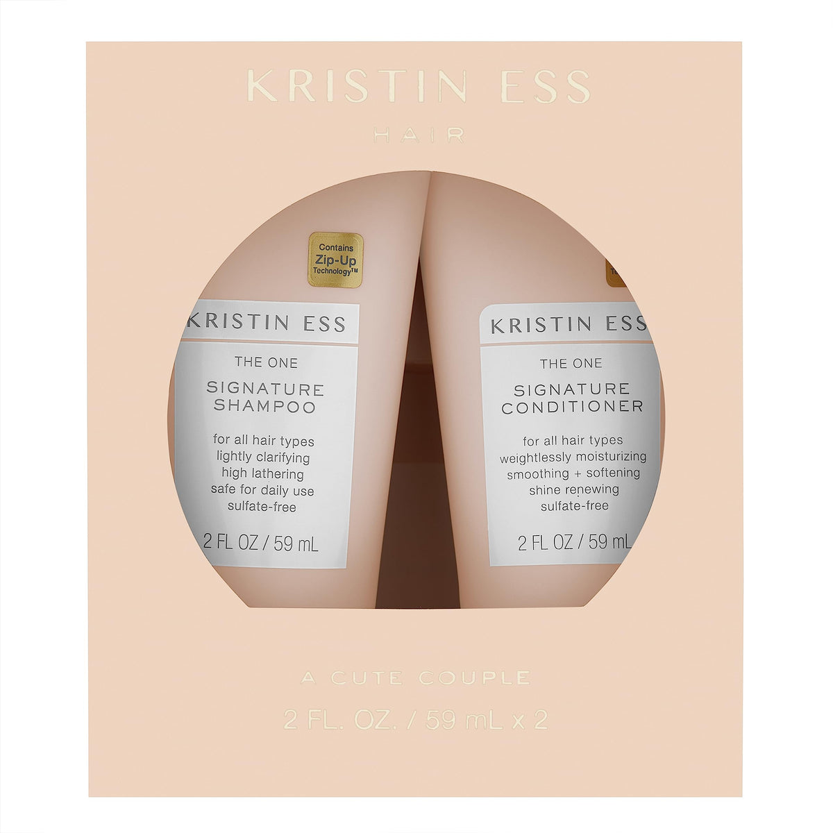 Kristin Ess travel duo front packaging shows compact, TSA-ready convenience and salon performance