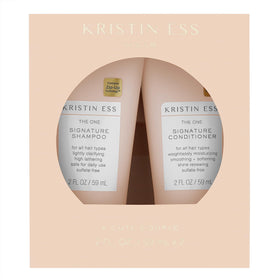 Kristin Ess travel duo front packaging shows compact, TSA-ready convenience and salon performance