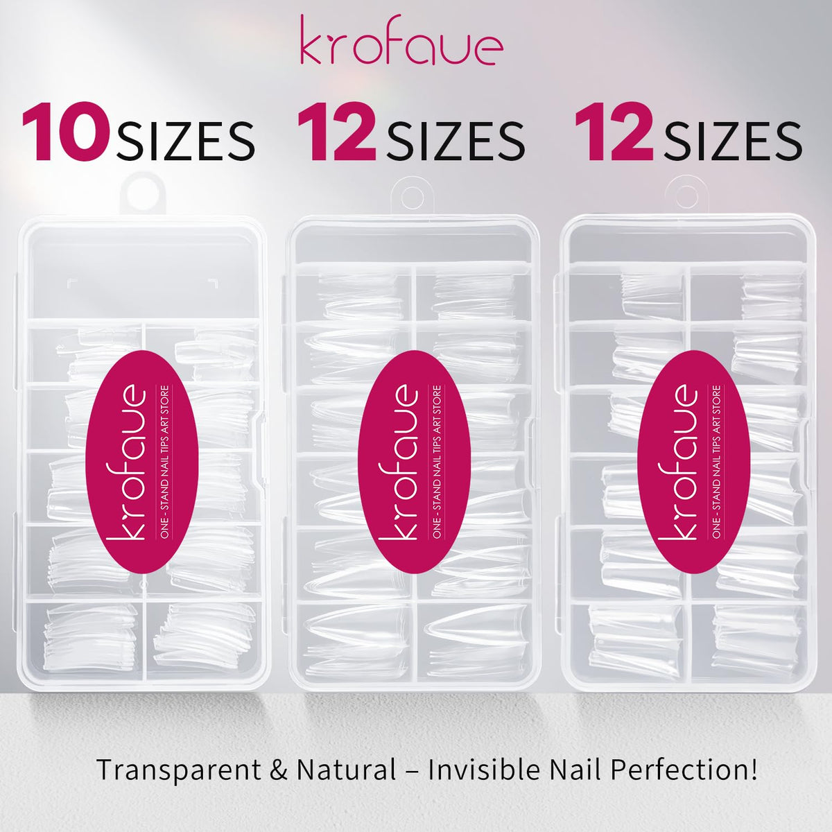 krofaue coffin tips side profile showing clean squared ends for modern nail looks