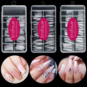 krofaue front packaging showing 340 clear tips and organized boxes for quick selection